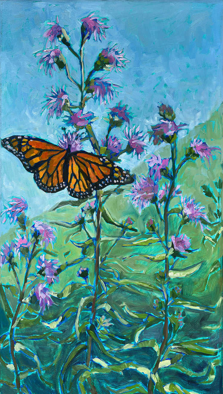 Monarch on Blazing Star Print